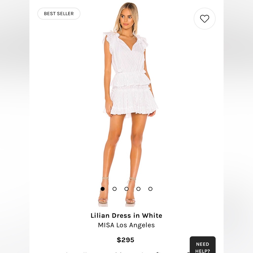 Size medium Misa Los Angeles Lilian Dress in white
